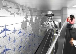 На станции «Внуково» Солнцевской ветки метро идет отделка стен гранитными панелями 